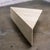 Cream Late 20th Century Modern to Postmodern Triangle Travertine Coffee or Cocktail Table Style of Up & Up For Sale - Image 8 of 18