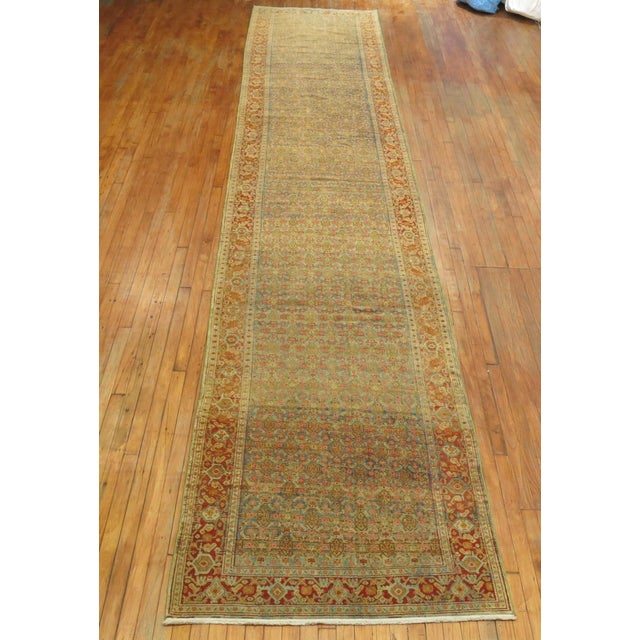 Persian Fine Antique Persian Senneh Long Runner For Sale - Image 3 of 10