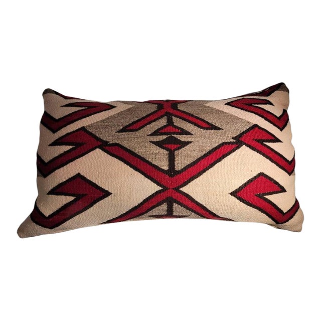Navajo Indian Weaving Bolster Pillow For Sale