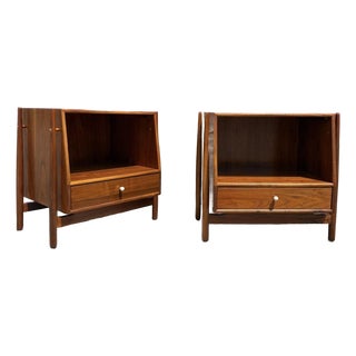 Fully-Refinished Mid Century Drexel Declaration Nightstand Pair For Sale