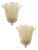 Venetian Transparent Graniglia Leaf Murano Glass Wall Sconces by Simoeng, Set of 2 For Sale