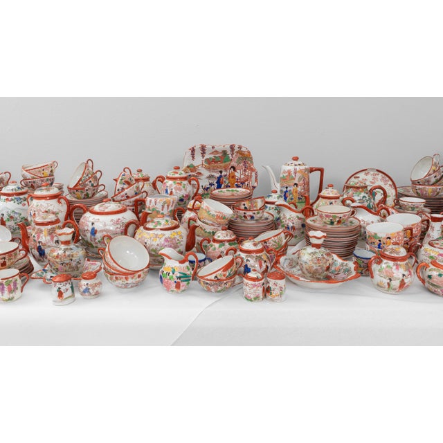 20th Century Japanese Large Collection of Japanese Hand-Painted Porcelain For Sale - Image 10 of 18