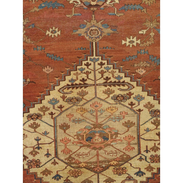 C. 1875 Persian Bakshaish Carpet 9'6" x 14'8" Antique Northwest Iran Tribal Rug For Sale - Image 4 of 18