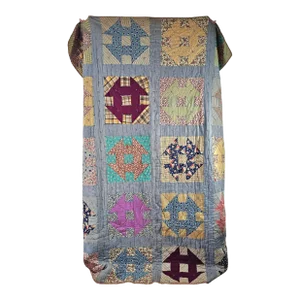 Handmade Quilt Civil War Era Churn Dash Double/ Queen Prior to 1867 Provenance