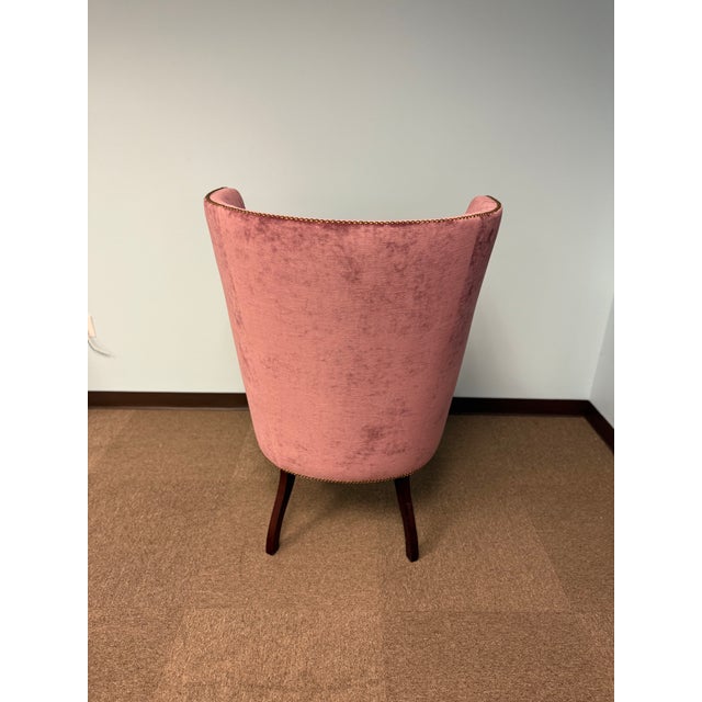 1980s Upholstered Accent Chair / Club Chair For Sale - Image 4 of 4