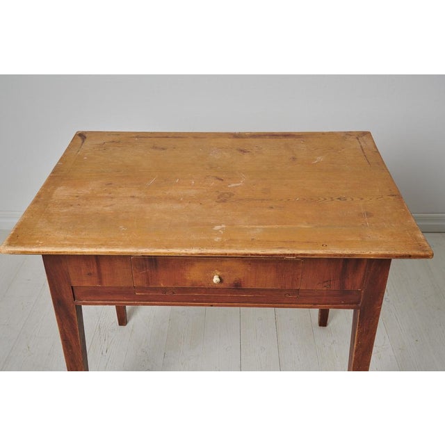 Small Swedish Folk Art Country Table For Sale - Image 9 of 14
