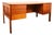 Mid Century Danish Modern Desk Floating 4 Drawer Teak Executive File Large MCM For Sale