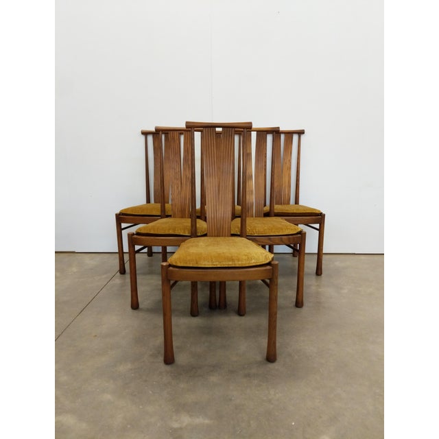 Mid-Century Modern Set of 6 Vintage Mid Century Modern Dining Chairs by Ercol For Sale - Image 3 of 9
