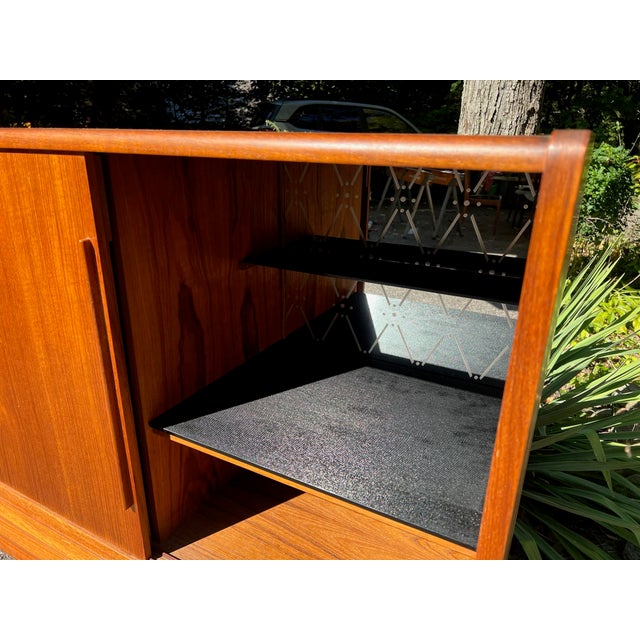 Orange Johannes Andersen Danish Teak Highboard Mid Century Modern, Attributed For Sale - Image 8 of 12