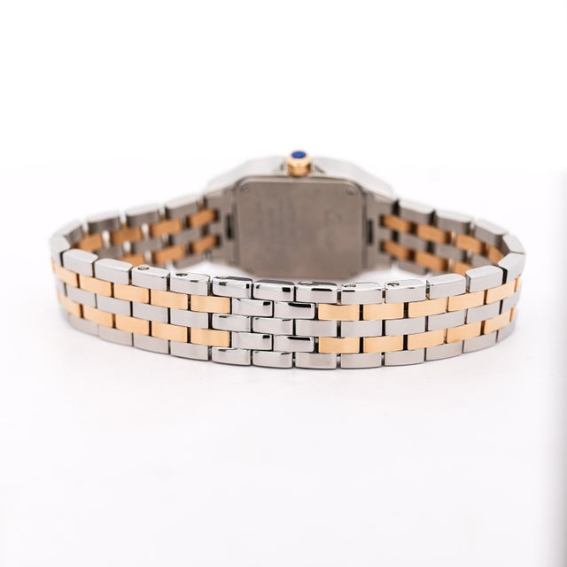 Silver Cartier Santos Demoiselle 2698 Two-Tone Steel & 18k Gold Ladies Bracelet Watch For Sale - Image 8 of 9