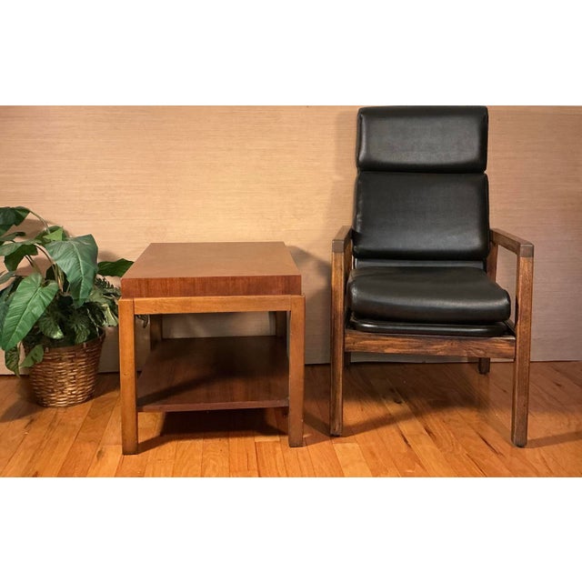 Lane Altavista Mid-Century Modern Walnut 20”x 27” Two-Tiered Side Table, Circa 1960’s For Sale - Image 9 of 10