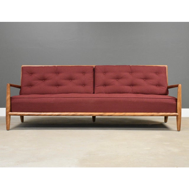 Widdicomb 1950s Refinished t.h. Robsjohn Gibbings for Widdicomb Sofa For Sale - Image 4 of 12