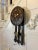 Antique Arts and Crafts Oak Wall Clock with 8-Day Striking Movement and Brass Numerals, 1900 For Sale - Image 6 of 8