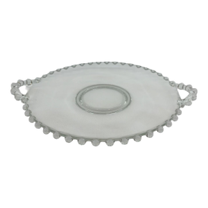 Mid 20th Century Imperial Glass Candlewick Handled Plate