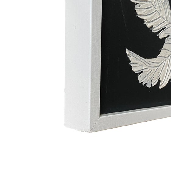 Mid-Century Original Black-and-White Oil Painting "Fleurs" - Signed MacKay For Sale - Image 10 of 11