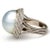 Contemporary 14KW Bold Gray Mabe Pearl Ring, size 7.5 For Sale - Image 3 of 5