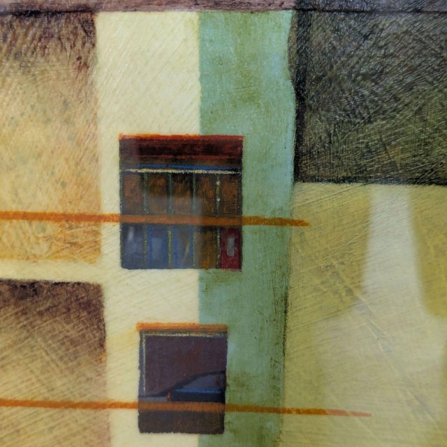 2010s Ines Kramer Modern Abstract Framed Art With Mat, Mixed Media For Sale - Image 5 of 5