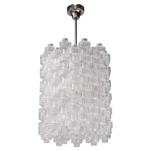 Large Chandelier Model Festival attributed to Gert Nyström for Orrefors, 1960s For Sale - Image 12 of 12