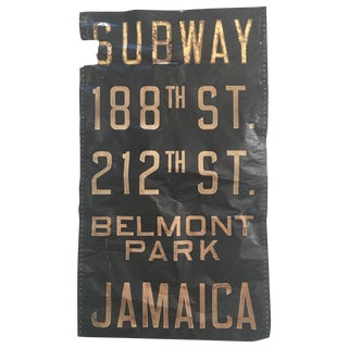 Vintage New York Subway Sign For Sale