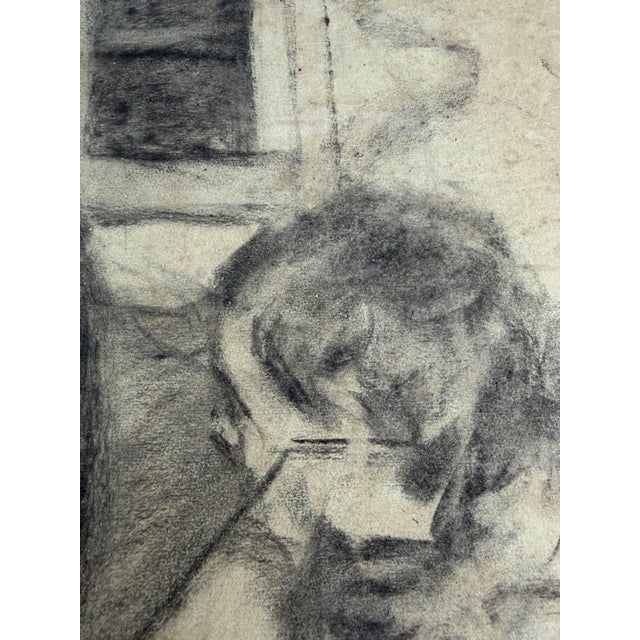 Heinrich Pforr, Siblings, 1903, Charcoal on Paper For Sale - Image 12 of 13