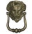 1940s Vintage English Brass Lion Head Door Knocker For Sale - Image 5 of 9