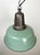 Paint Industrial Green Enamel Factory Lamp with Cast Iron Top, 1960s For Sale - Image 7 of 17