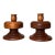 Mid Century Modern Solid Wood Turned Taper Candleholders, a Pair For Sale