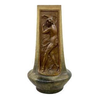 Early 20th Century Art Nouveau Ceramic Vase C.1910 For Sale