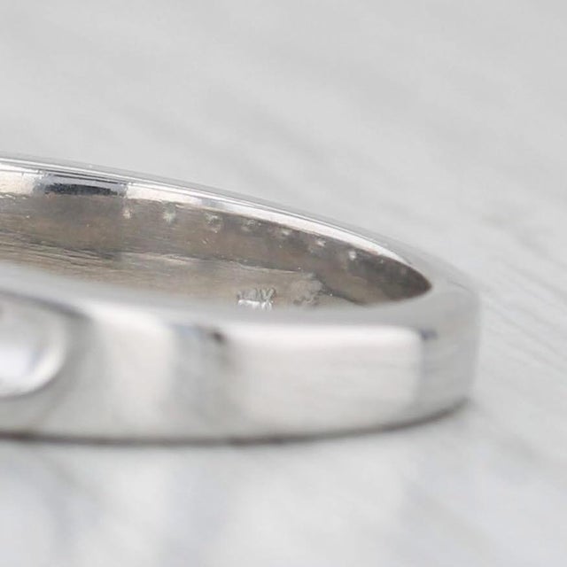 Modern 0.70ctw Channel Set Diamond Wedding Band 14k White Gold Size 5.25 Anniversary Ring For Sale - Image 3 of 8