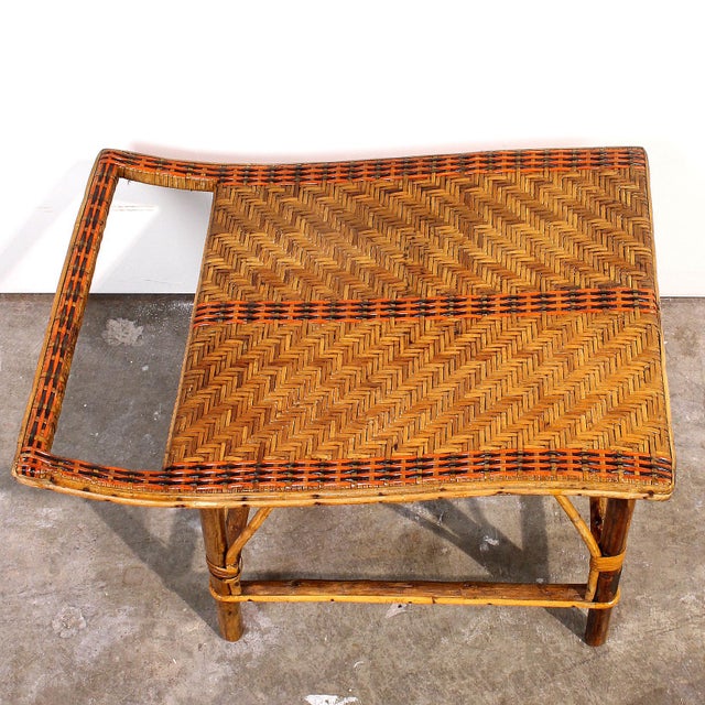 Vintage French Bamboo & Rattan Chaise Lounge Chairish