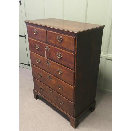 Georgian Six Drawer Oak Chest of Drawers, 1800 For Sale - Image 6 of 9