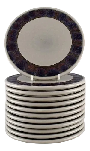 Glazed Stoneware Butter Boards Mexico by Bing & Grøndahl, Set of 12