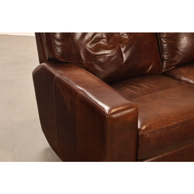 Metal Soft Line 'Energia' Leather Power Reclining Sofa (One Sofa) For Sale - Image 7 of 16