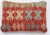Tribal Arteverk Handwoven Afghan Kilim Lumbar Pillow — Red & Beige Diamond Lattice For Sale - Image 3 of 3