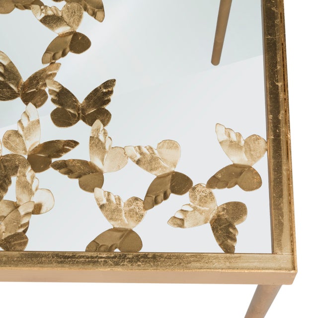 Modern Butterfly Desk in Antique Gold For Sale - Image 3 of 7