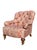 Red Late 20th C Baker Furniture Tufted Club Armchairs, George Smith Style Paisley Upholstery, Brass Casters – Pair For Sale - Image 8 of 18