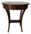 Vintage Italian Walnut Oval Side Table / Nightstand With Drawer For Sale