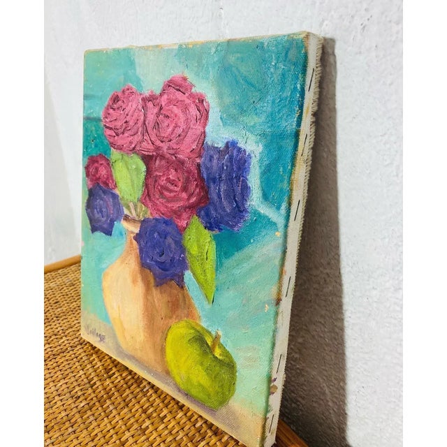 Vintage Oil on Canvas, Signed For Sale - Image 4 of 7