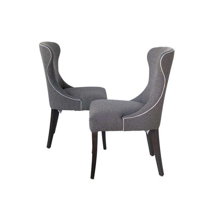 Transitional Set of 8 Lee Industries Marie Belgian Side Chairs For Sale - Image 3 of 5