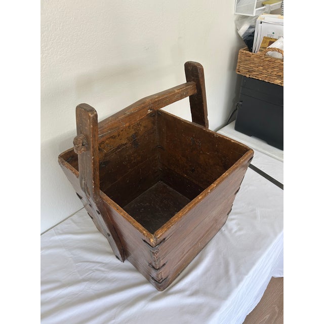 Antique Chinese Grain Bucket For Sale - Image 4 of 7