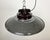 Plastic Industrial Grey Enamel Factory Hanging Lamp, 1960s For Sale - Image 7 of 14