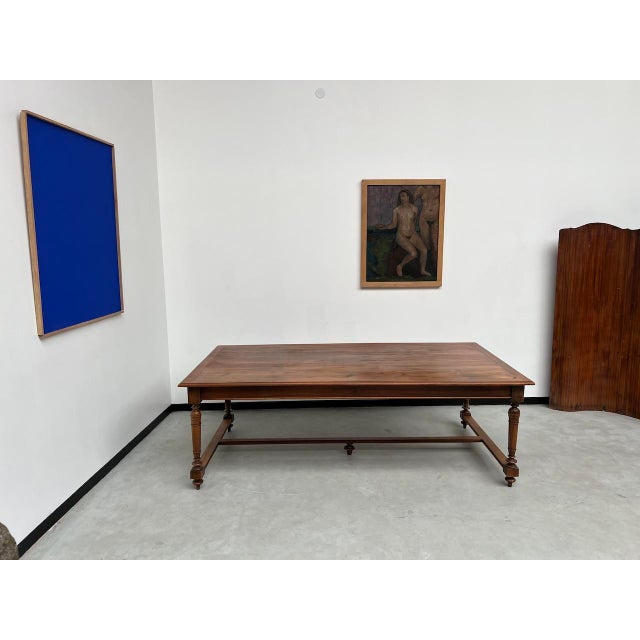 Maison Lecan presents this superb waxed conference table from the 1950s with ultra generous dimensions for large family...