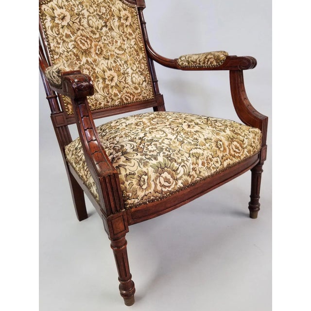 1910s Circa 1910 French Louis XVI Style Armchairs - a Pair For Sale - Image 5 of 12