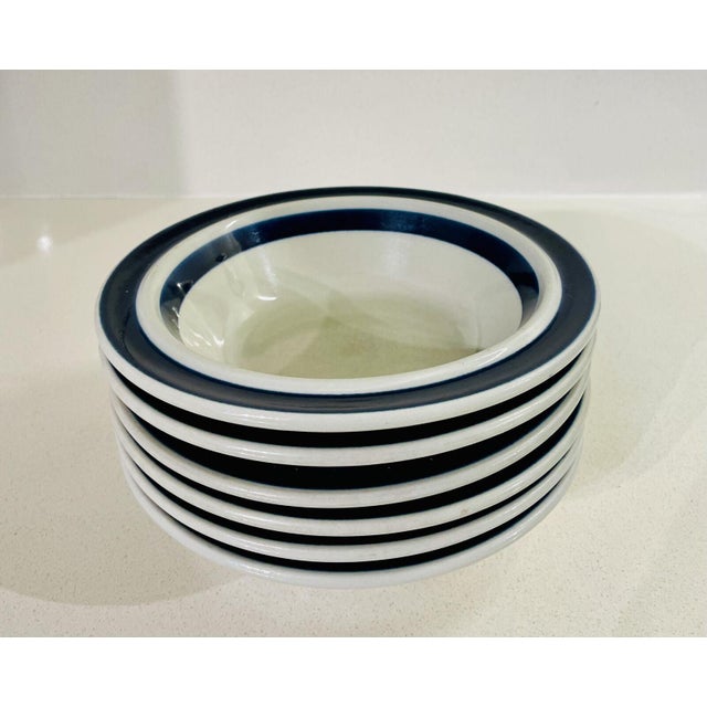 1960s 19-Piece Arabia of Finland Anemone Blue Dish Set Designed by