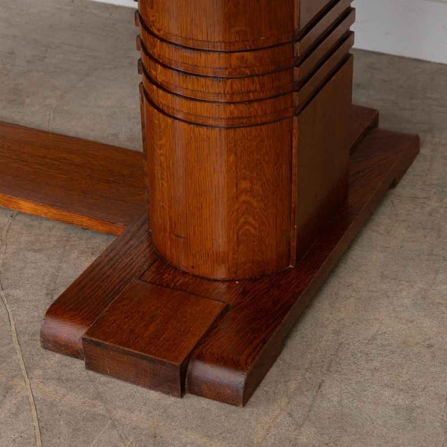 1940s French Carved Wood Dining Table Attributed to Charles Dudouyt For Sale - Image 10 of 18