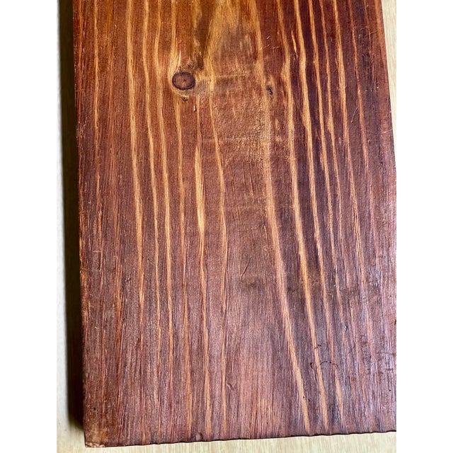 Mid 20th Century French Cottage Hand Carved Pine Panel Café Scene Wall Hanging Decoration Couple For Sale - Image 11 of 11