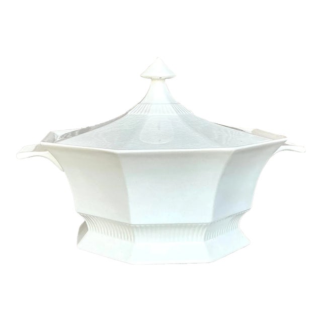 Vintage Boho Ironstone Lidded Casserole For Sale