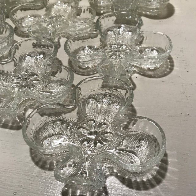Vintage Tiara Club Pressed Glass Bridge Nut Dishes by Indiana Glassset