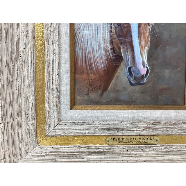Figurative Harold T. Holden (1940-2023) "Peripheral Vision" Oil on Board. Signed. For Sale - Image 3 of 4