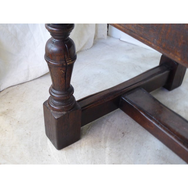 Late 19th Century Antique Jacobean Style Oak Table For Sale - Image 5 of 7
